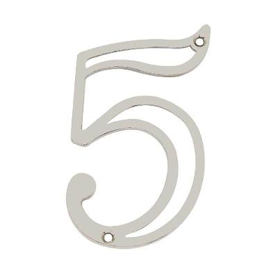 Número Residencial Em Zamak Niquelado 5 - 95738 - Silvana