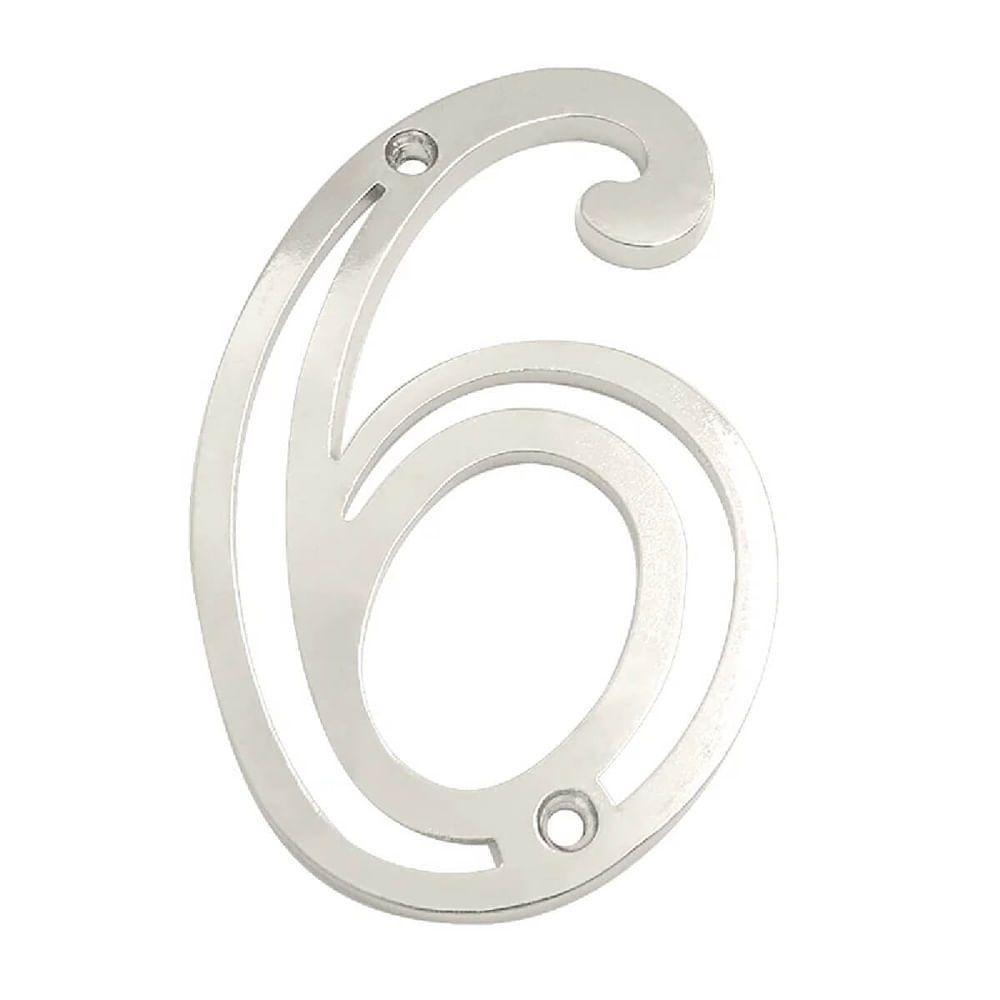 Número Residencial Em Zamak Niquelado 6 - 95745 - Silvana - 1