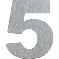 Número Residencial Em Alumínio Composto Escovado 125mm Nº 5 - Pr3001-5 - Pincéis Atlas - 1