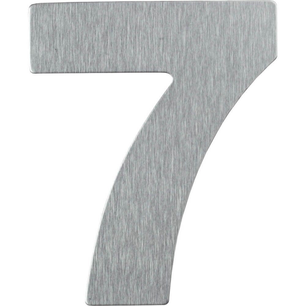Número Residencial Em Alumínio Composto Escovado 125mm Nº 7 - Pr3001-7 - Pincéis Atlas - 1
