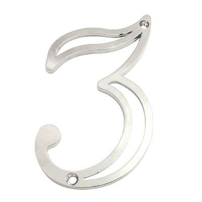 Número Residencial Em Zamak Niquelado 3 - 95714 - Silvana