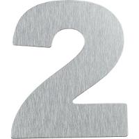 Número Residencial Em Alumínio Composto Escovado 125mm Nº 2 - Pr3001-2 - Pincéis Atlas - 1