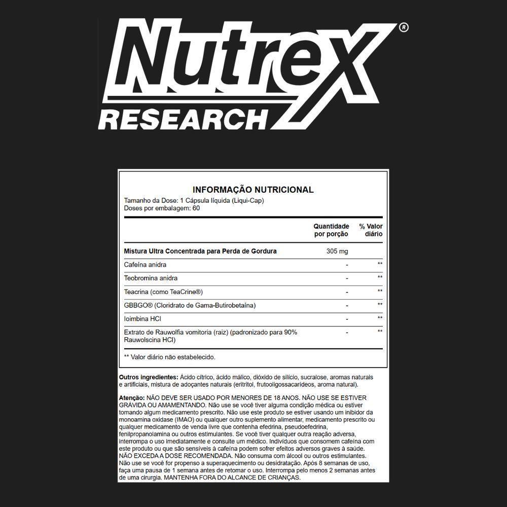 Lipo 6 Black Ultra Concentrado 60 Cápsulas Nutrex Research - 4
