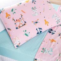 Jogo De Cama Casa Scarpa Lençol Lutti Solteiro Infantil 200 Fios Estampado 3 Peças Raposa Foxy Rosa - 3