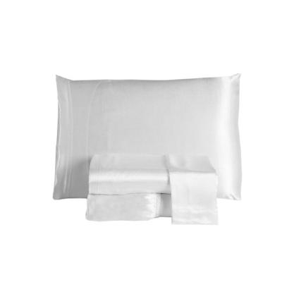 Jogo Lençol King Cetim Charmous 4pç 100% Poliéster - Branco