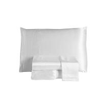 Jogo Lençol King Cetim Charmous 4pç 100% Poliéster - Branco - 1