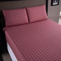 Jg Lençol King Chess Percal 200 Fios 3pç 80% Algodão 20% Poliéster- Rosé_esc - 3