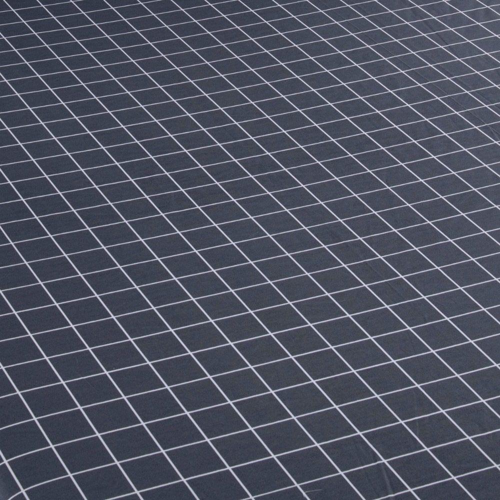 Jg Lençol Solteiro Chess Percal 200 Fios 2pç 80% Algodão 20% Poliéster - Cinza_esc - 5