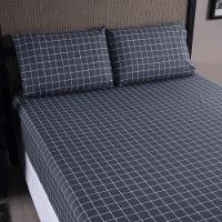 Jg Lençol Solteiro Chess Percal 200 Fios 2pç 80% Algodão 20% Poliéster - Cinza_esc - 3