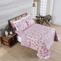 Cobre Leito Casal Spring Micropercal 100% Poliéster - Flora - 3