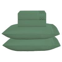 Jogo Lençol King Elegance Bordado 4pç 100% Poliéster - Esmeral - 4