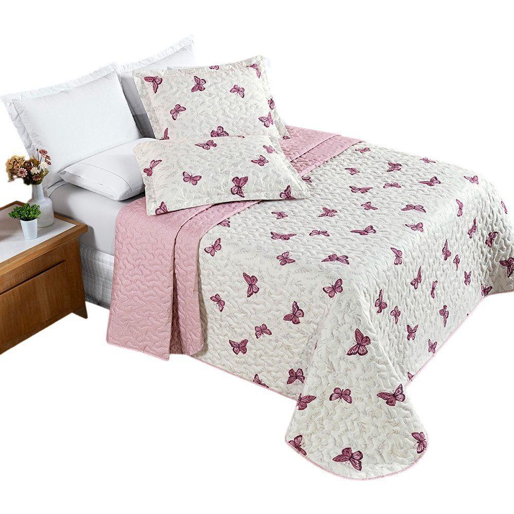 Cobre Leito Alycia Solteiro Micropercal 2pç 100% Poliéster - Borb - 1