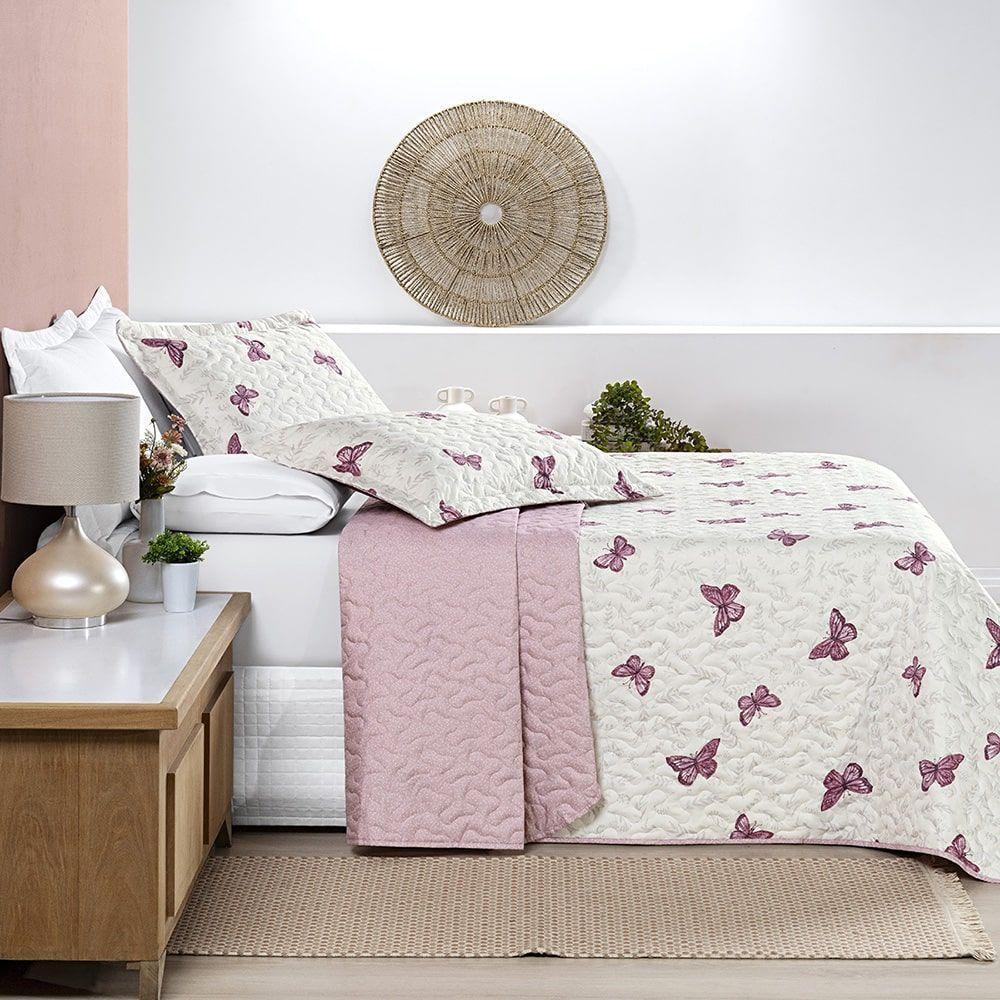 Cobre Leito Alycia Solteiro Micropercal 2pç 100% Poliéster - Borb - 2