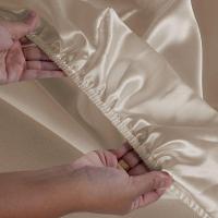 Jogo Lençol King Cetim Charmous 4pç 100% Poliéster - Bege - 5