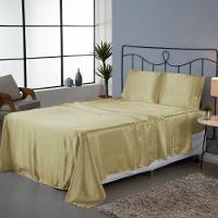 Jogo Lençol King Cetim Charmous 4pç 100% Poliéster - Dourado - 2