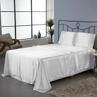 Jogo Lençol Queen Cetim Charmous 4pç 100% Poliéster - Branco - 2