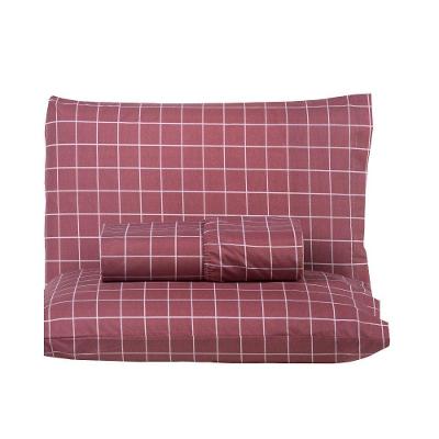 Jg Lençol Casal Chess Percal 200 Fios 3pç 80% Algodão 20% Poliéster - Rosé_esc