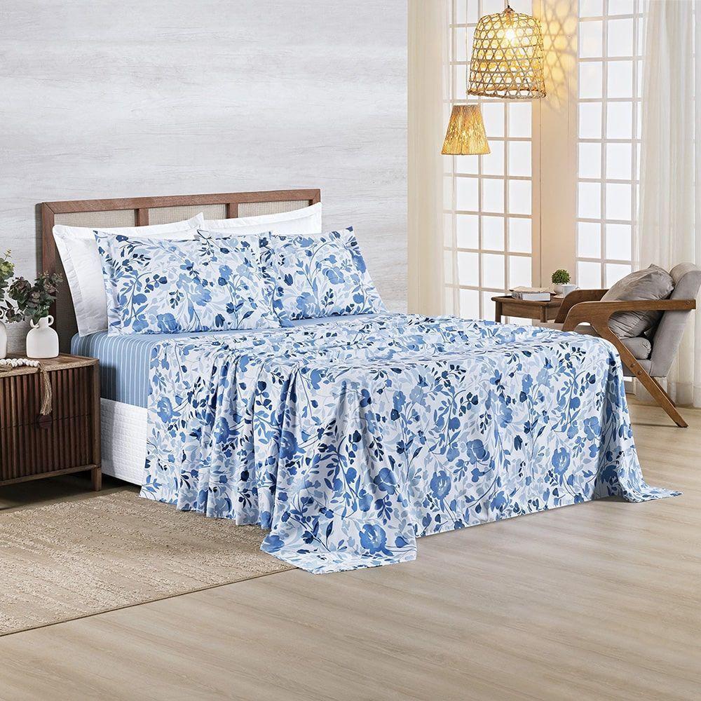 Jg Lençol Casal Spring 4pç 100% Poliéster - Lolli - 5