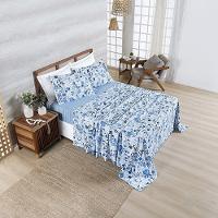 Jg Lençol Casal Spring 4pç 100% Poliéster - Lolli - 3