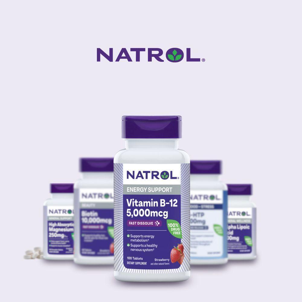 Vitamina B12 5000mcg Fast Dissolve 100 Tabletes Morango Natrol - 4