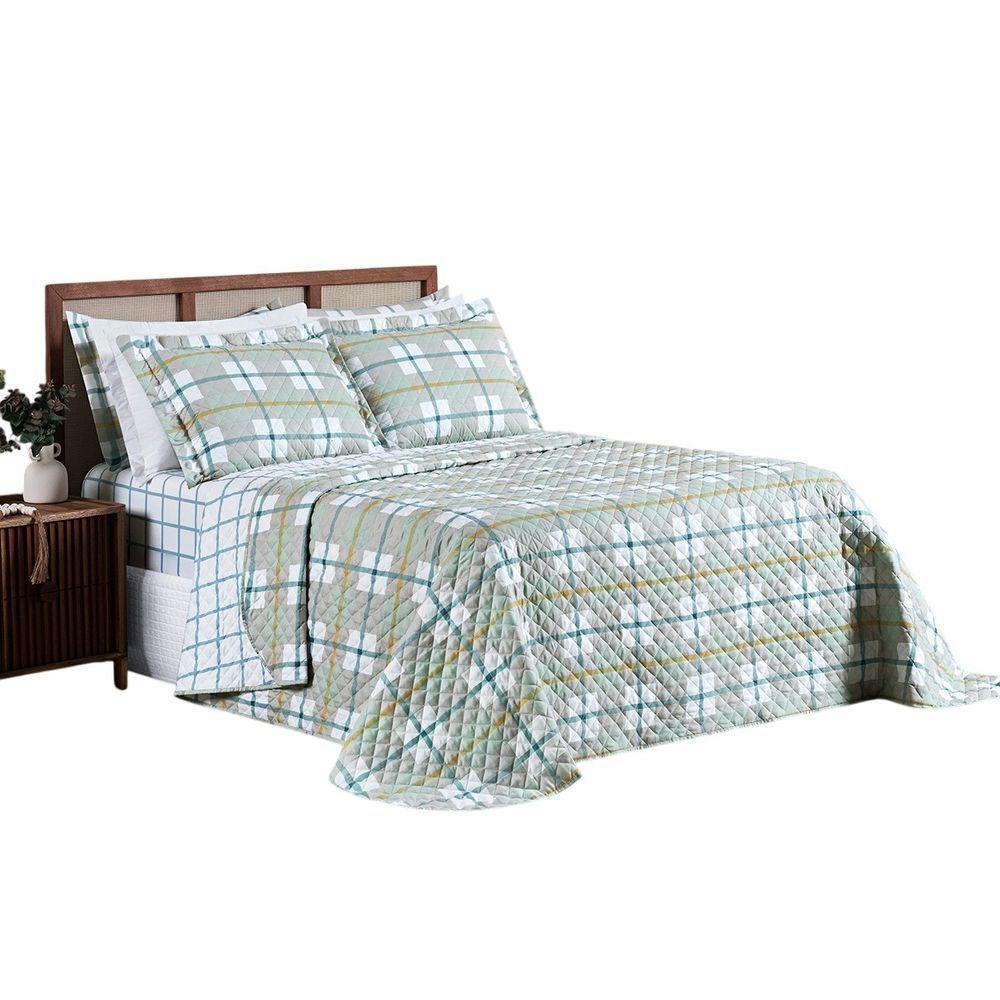 Cobre Leito King Spring Micropercal 100% Poliéster - York - 1