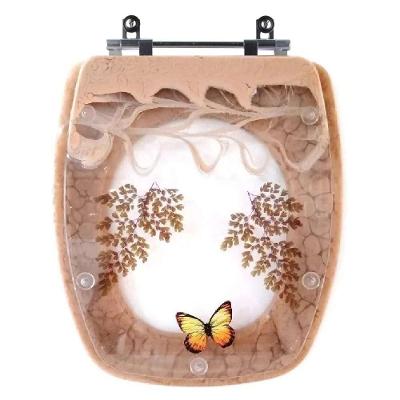 Tampa De Vaso Decorado Stylus Pessêgo Para Bacia Celite