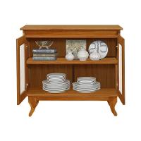 Cantinho Do Café Com 2 Portas Em Madeira Maciça E Tela Indiana Castanho - 6