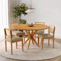 Mesa Simpatia 1,08 4 Cadeiras Jade Linho Jcm Cinamomo - 1