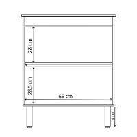 Balcão Multiuso De Cozinha 2 Portas Helena Savana - Off White - 3
