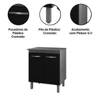 Balcão Multiuso De Cozinha 2 Portas Helena Savana - Off White