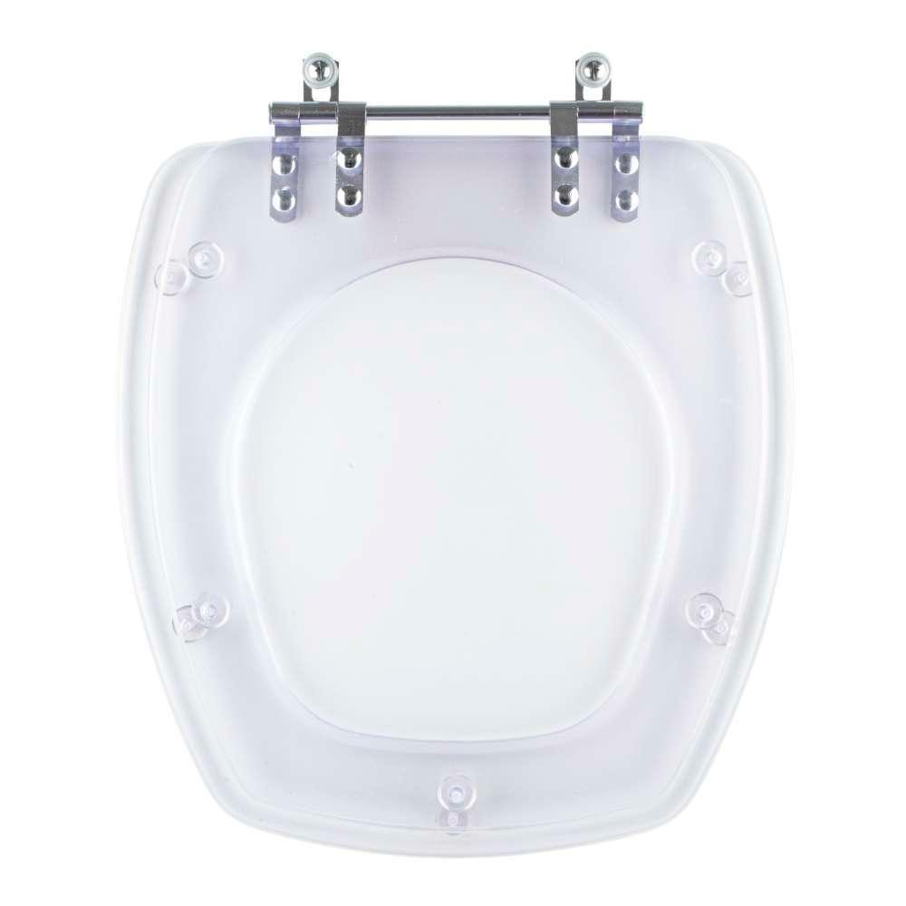 Tampa De Vaso Acrilico Transparente Valentina Para Bacia Santamarina 6lpf - 1