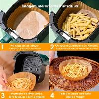 100 Unidades Formas Descartáveis Para Assar Cozinhar Antiaderente Para Airfryer - 7