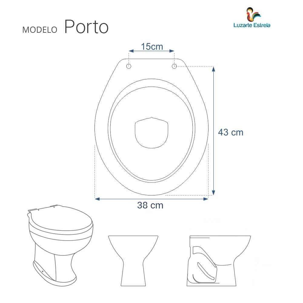 Tampa De Vaso Acrilico Transparente Porto Para Bacia Luzarte 6lpf - 2