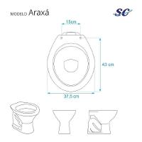 Tampa De Vaso Acrilico Transparente Araxá Para Bacia Santa Clara 6lpf - 2