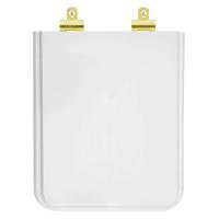 Assento Sanitário Poliester Soft Close Square Branco Para Vaso Incepa Com Ferragem Dourada - 1
