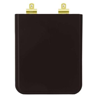 Assento Sanitário Poliester Soft Close Square Preto Para Vaso Incepa Com Ferragem Dourada