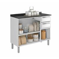 Balcão De Cozinha Itatiaia Em Aço 105cm 3 Portas 2 Gavetas Branco Luce - 2