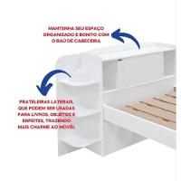 Cama Solteiro Milênio Com Auxiliar 100% Mdf Cinamomo D Doro - 5