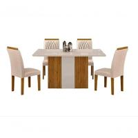 Mesa Doha 1,20 Decor-off Tampo Off C-vidro 4 Cadeiras Doha - 1