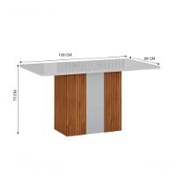 Mesa Doha 1,20 Decor-off Tampo Off C-vidro 4 Cadeiras Doha - 2