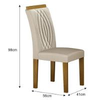 Mesa Doha 1,20 Decor-off Tampo Off C-vidro 4 Cadeiras Doha