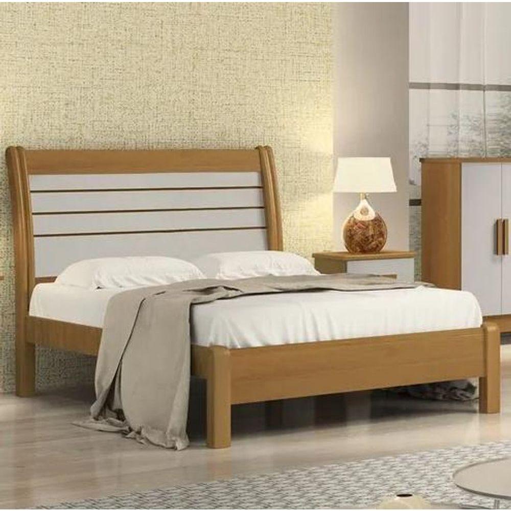 Cama Casal Esmeralda 100%mdf Queen Cinamomo-off - D Doro - 1