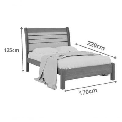 Cama Casal Esmeralda 100%mdf Cinamomo-off - D Doro Móveis