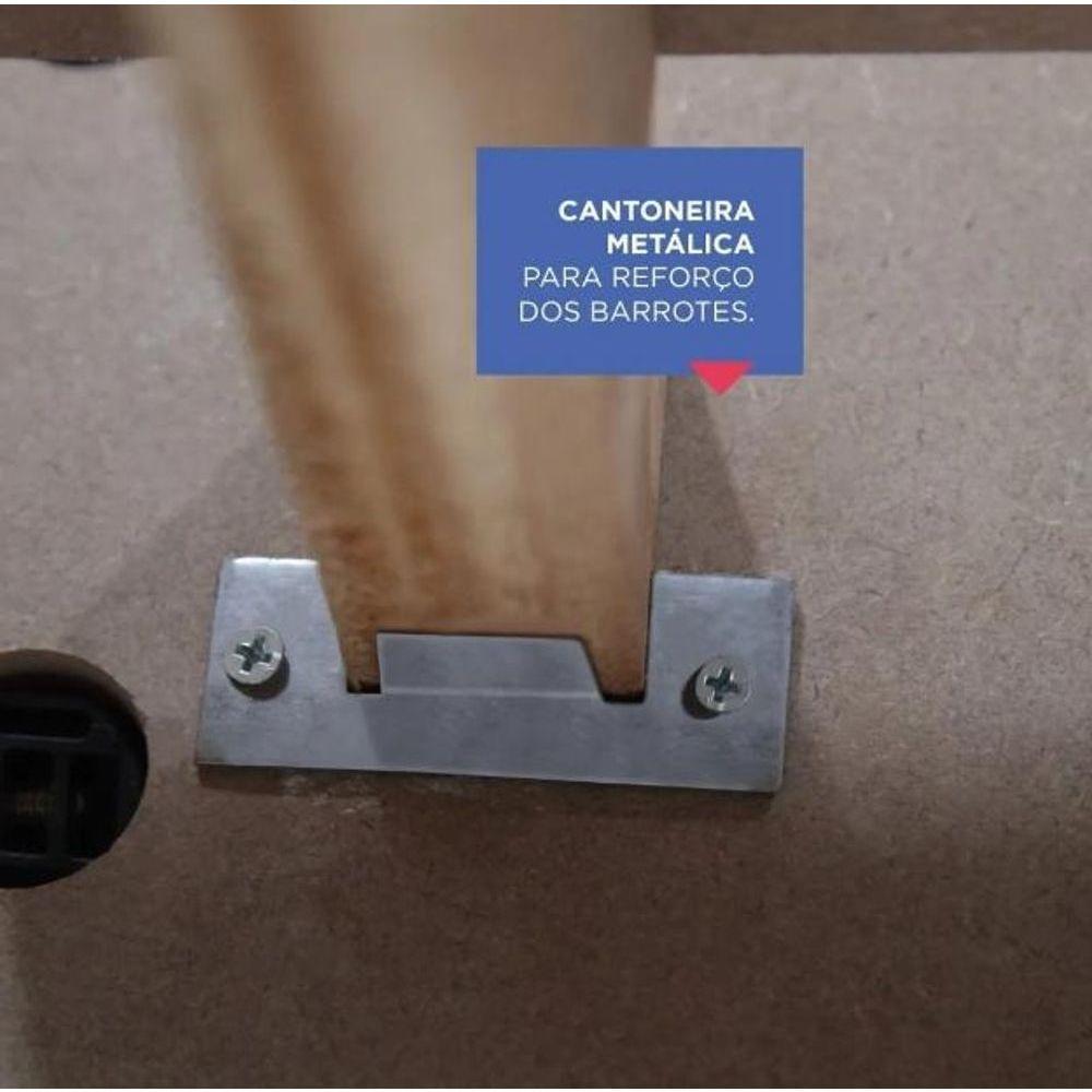 Cama Casal Primícia Ripada 100% Mdf Cinamomo - D Doro Móveis - 5