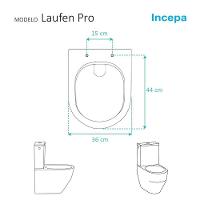 Assento Sanitário Poliéster Soft Close Laufen Pro Branco Para Vaso Incepa - 3