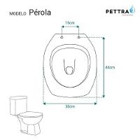 Tampa De Vaso Acrilico Transparente Pérola Para Bacia Pettra 6lpf - 2