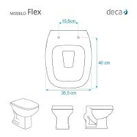 Tampa De Vaso Acrilico Transparente Flex Para Bacia Deca 6lpf - 2