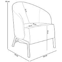 Kit 02 Poltronas Decorativa Para Sala Living Pés Industrial Sierra K01 Couríssimo Marrom - Lyam Decor - 5