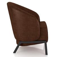 Kit 02 Poltronas Decorativa Para Sala Living Pés Industrial Sierra K01 Couríssimo Marrom - Lyam Decor - 7