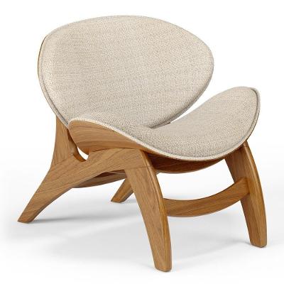 Poltrona Decorativa Kadosh L02 Sala Living Linho Bege Lyam Decor